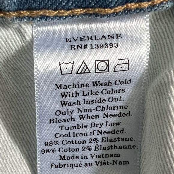Everlane Mid-Rise Skinny Ankle Jean In Light Wash Size 28 - Picture 13 of 13